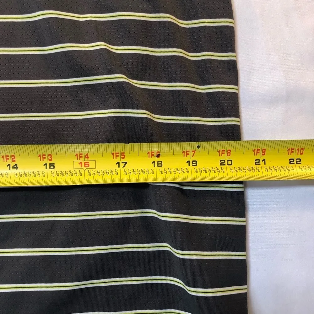 Nike Golf Polo Shirt Mens Size M Fit Dry Green Black Stretch Short Sleeve